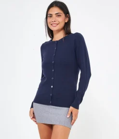 Cardigan scollo tondo