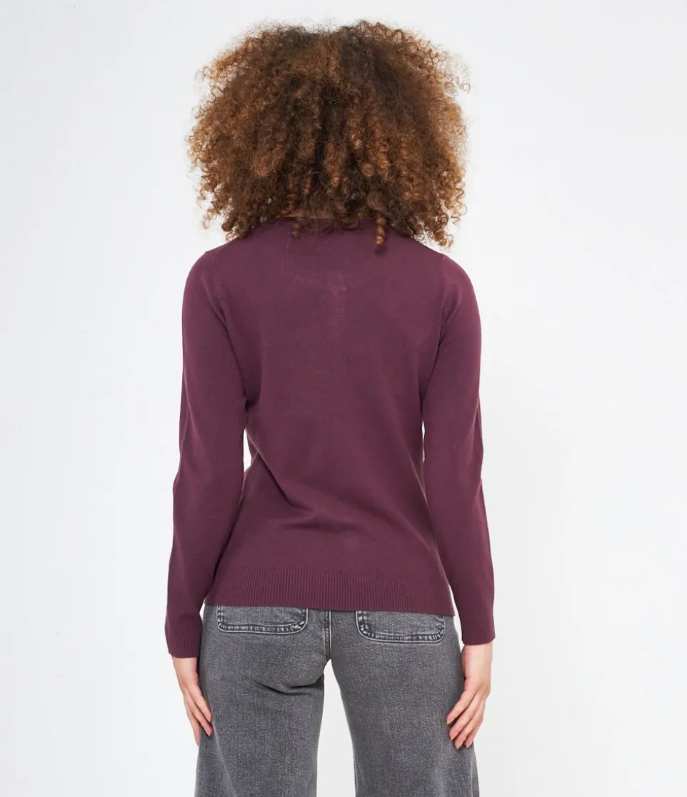 Cardigan scollo tondo