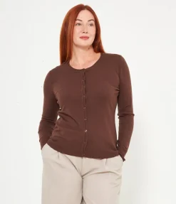 Cardigan scollo tondo