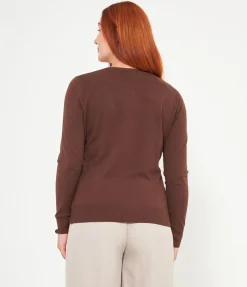 Cardigan scollo tondo