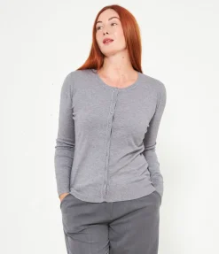 Cardigan scollo tondo