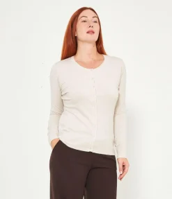 Cardigan scollo tondo