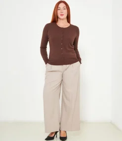 Cardigan scollo tondo