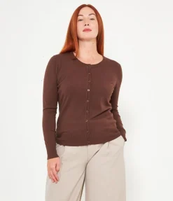 Cardigan scollo tondo