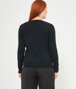 Cardigan scollo tondo