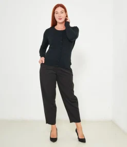 Cardigan scollo tondo