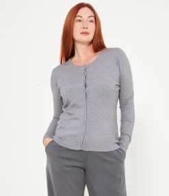 Cardigan scollo tondo