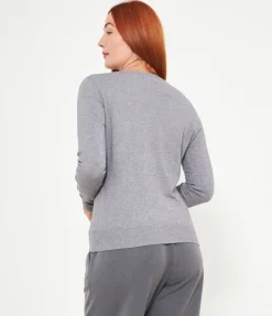 Cardigan scollo tondo