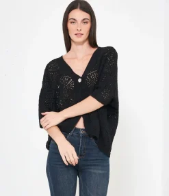 Cardigan traforato