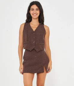 Gilet con strass