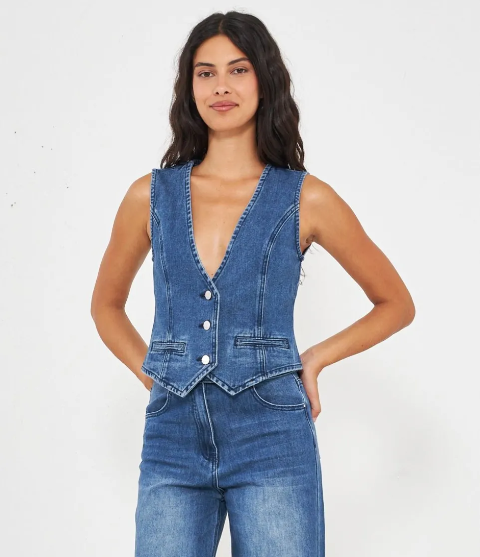 Gilet in denim