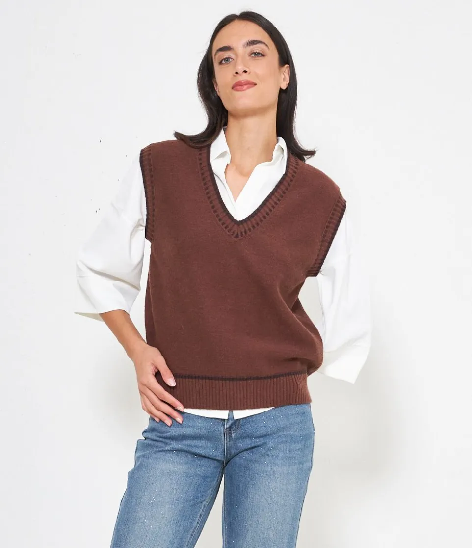 Gilet scollo a V