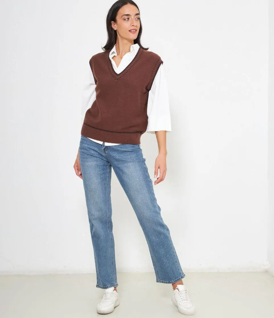Gilet scollo a V