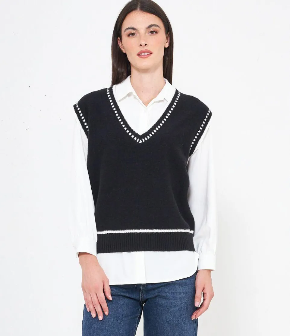 Gilet scollo a V