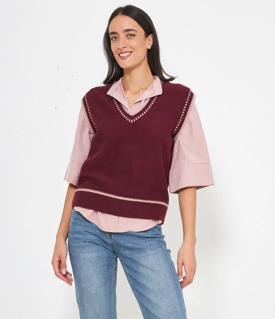 Gilet scollo a V