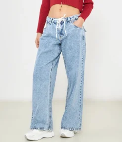 Jeans con lacci