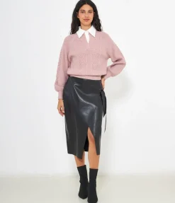 Maglia con collo camicia