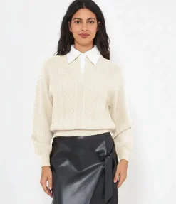 Maglia con collo camicia