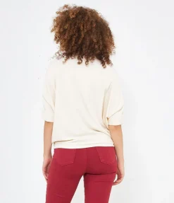 Maglia con fiore ricamato