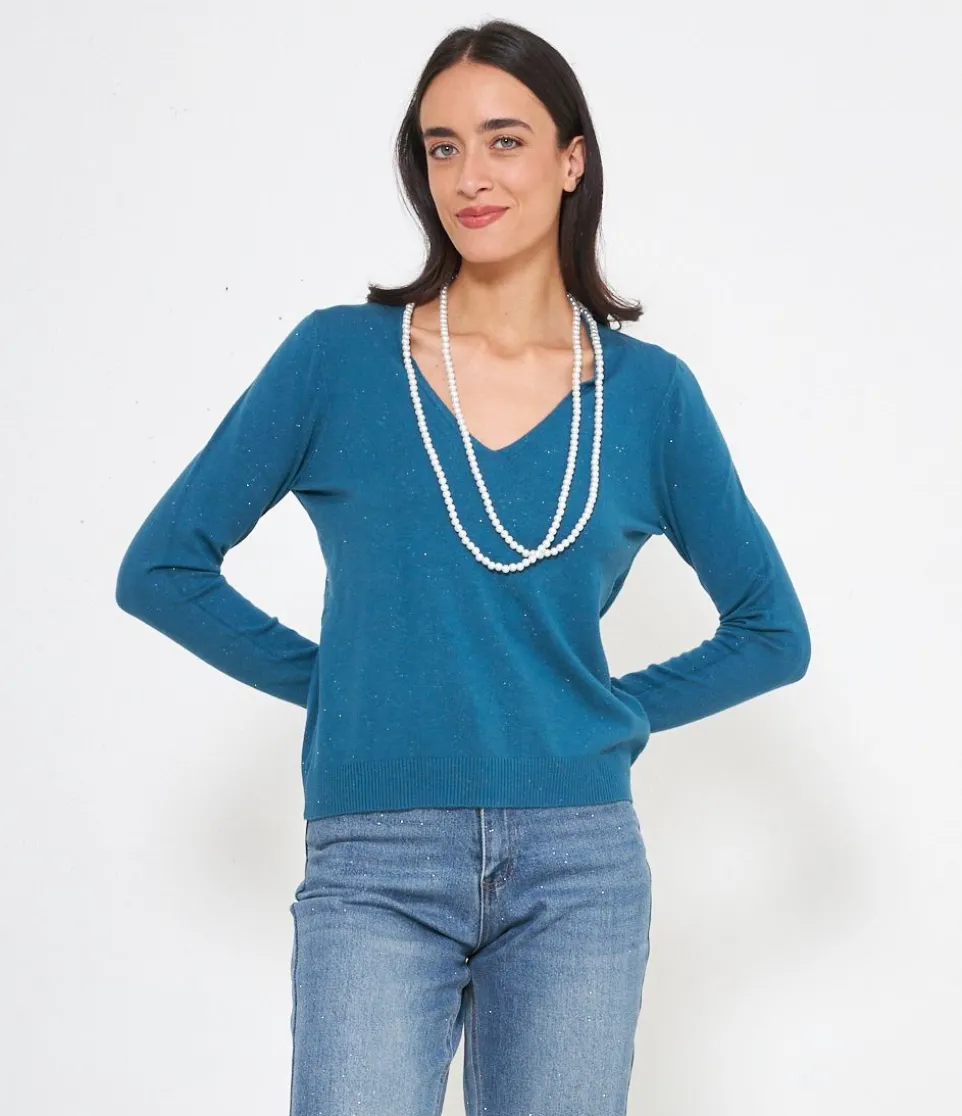 Maglia con perle