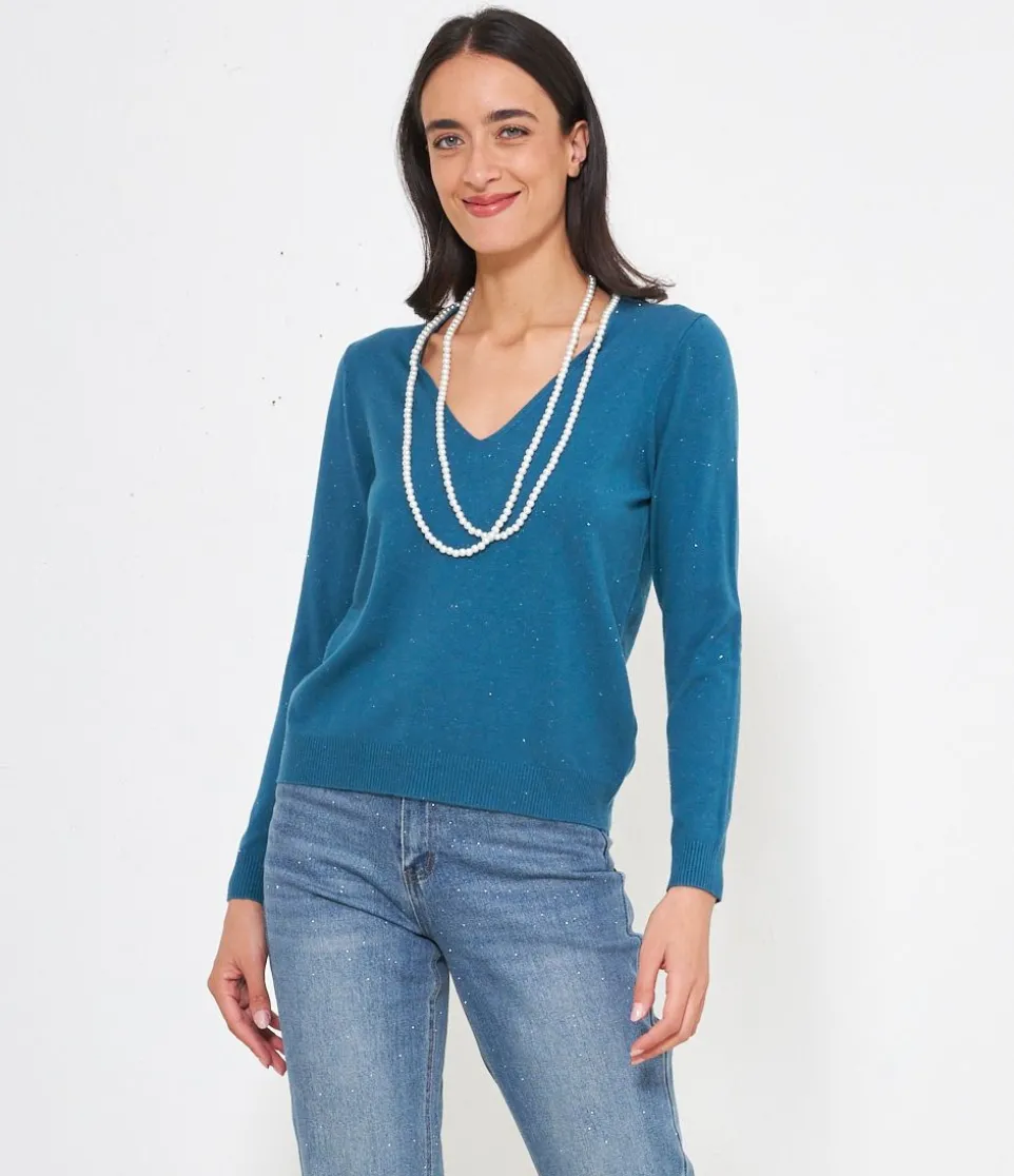Maglia con perle