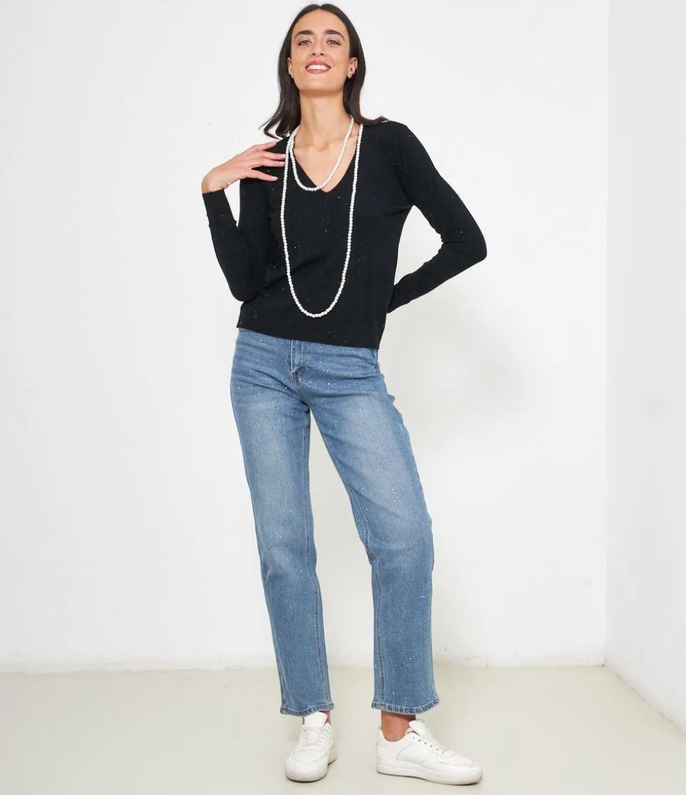 Maglia con perle