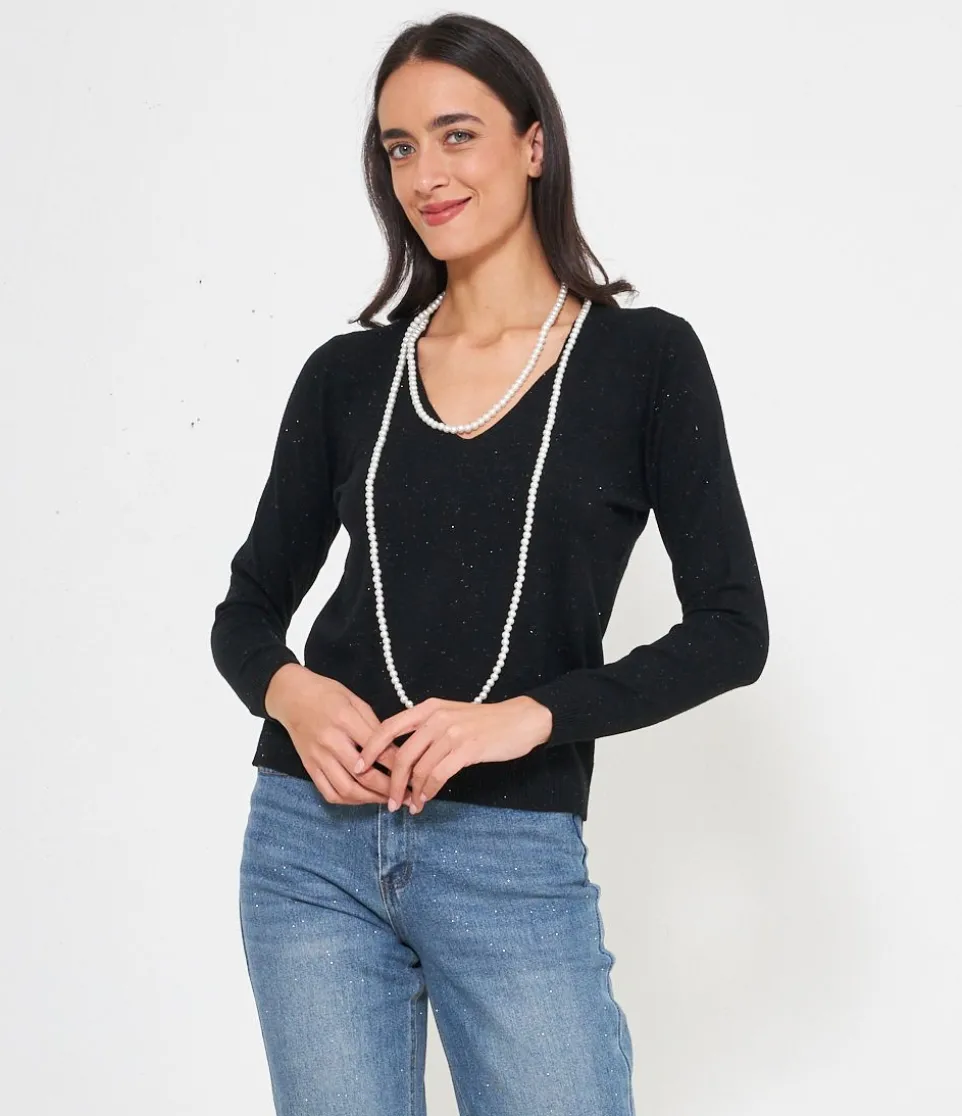 Maglia con perle