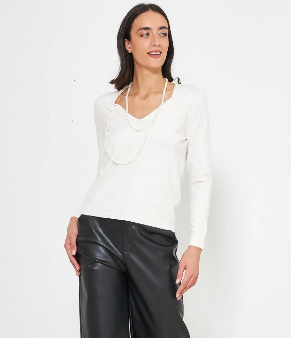 Maglia con perle