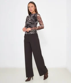 Maglia in tulle stampato