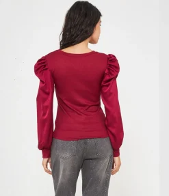 Maglia maniche in raso