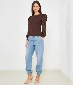 Maglia maniche in raso