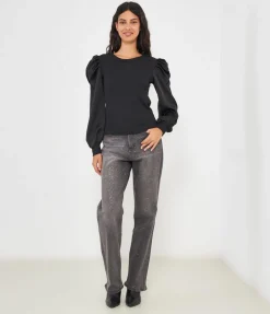 Maglia maniche in raso
