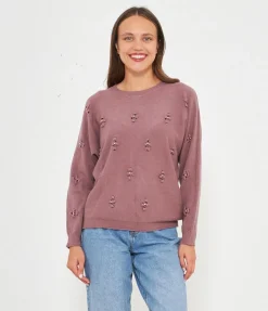 Maglia over con ricami