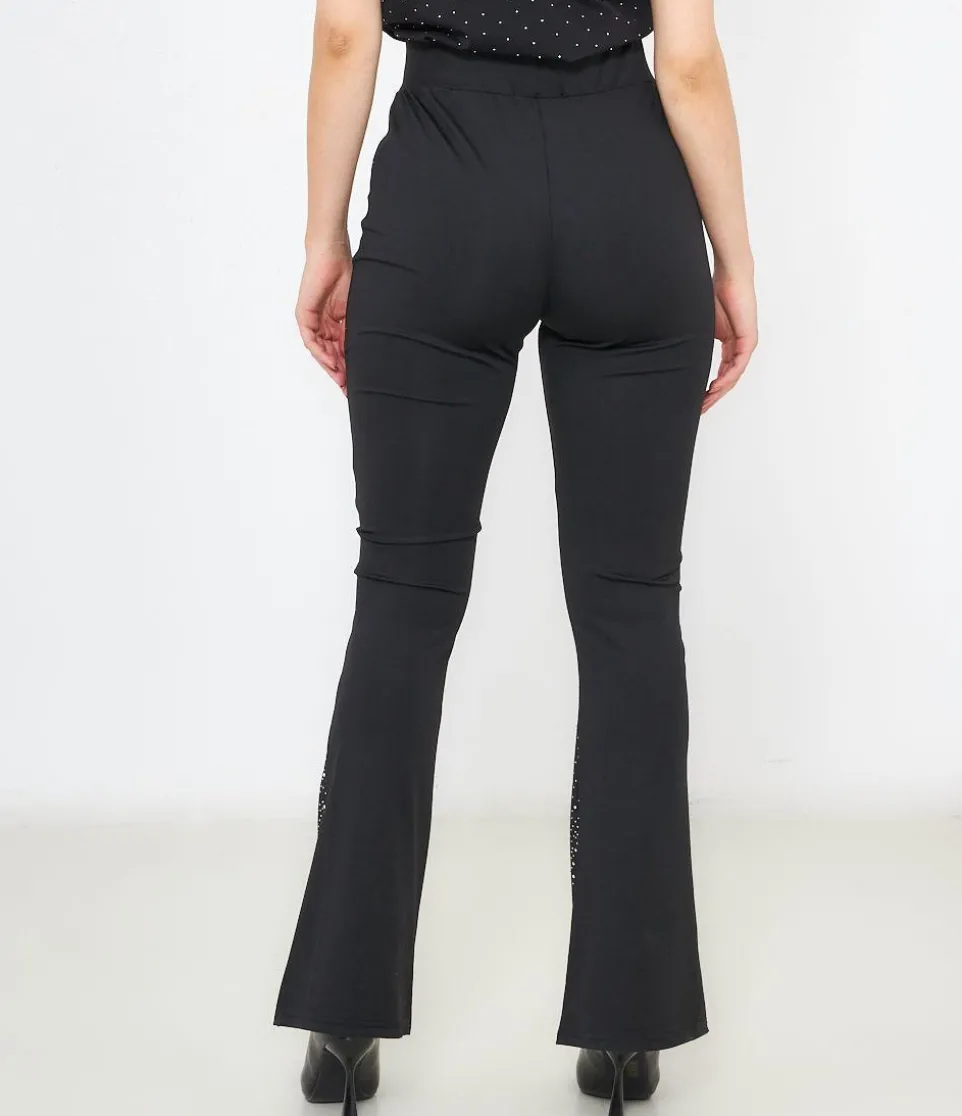 Pantaloni con strass