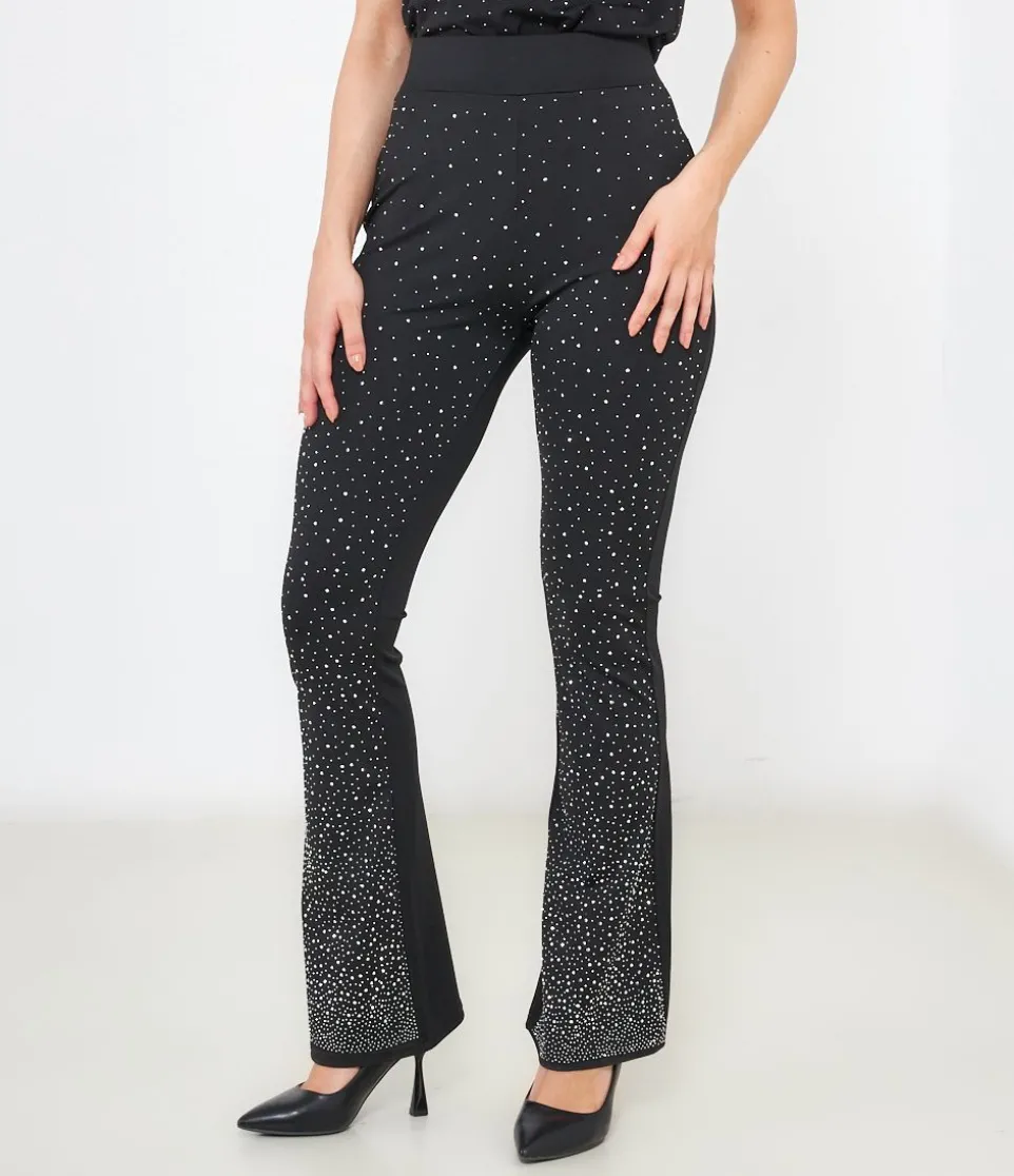 Pantaloni con strass