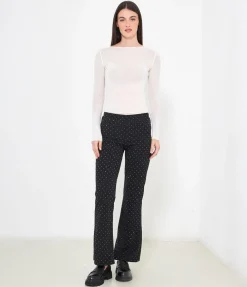 Pantaloni con strass