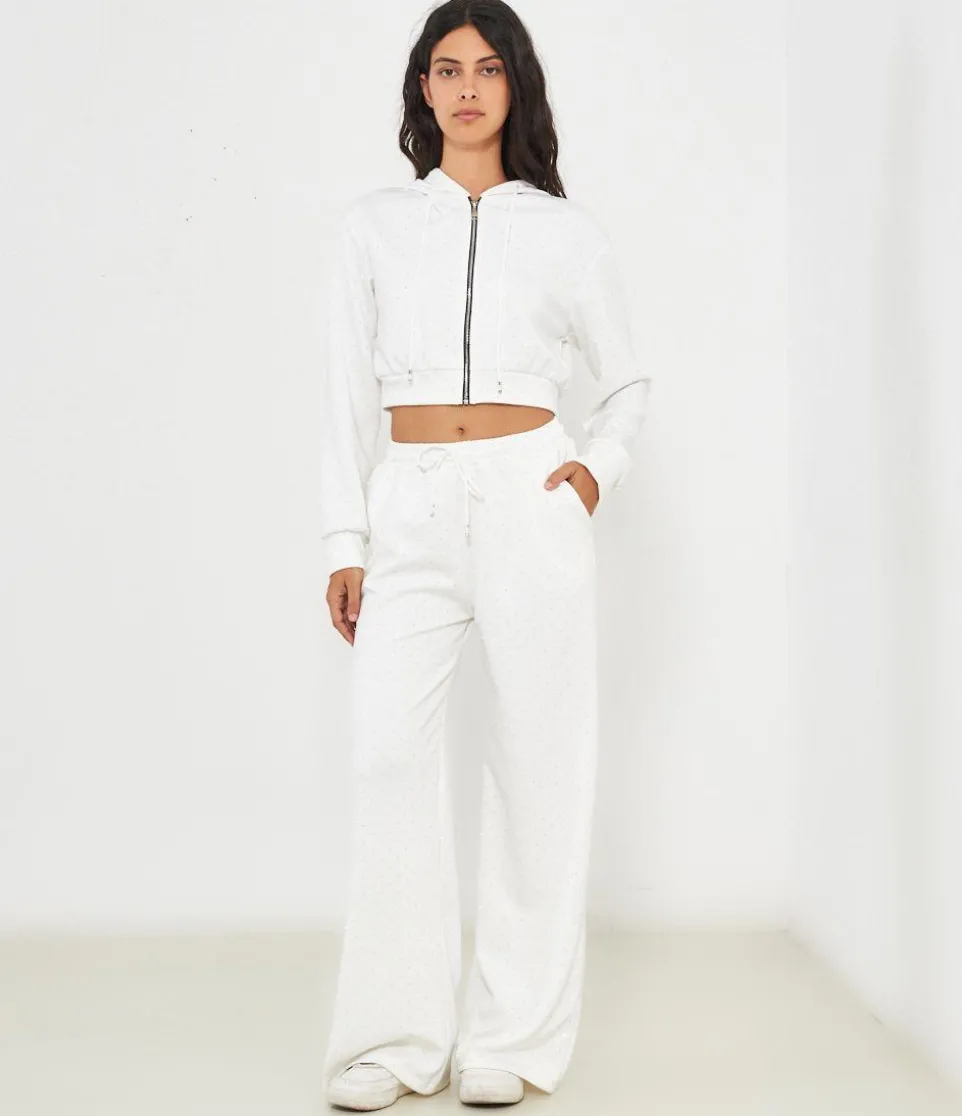 Pantaloni con strass