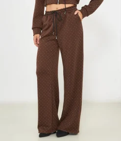 Pantaloni con strass