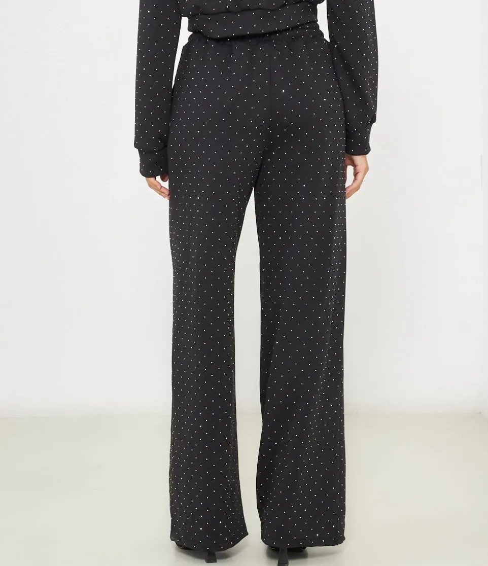 Pantaloni con strass