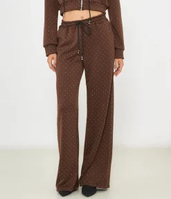 Pantaloni con strass