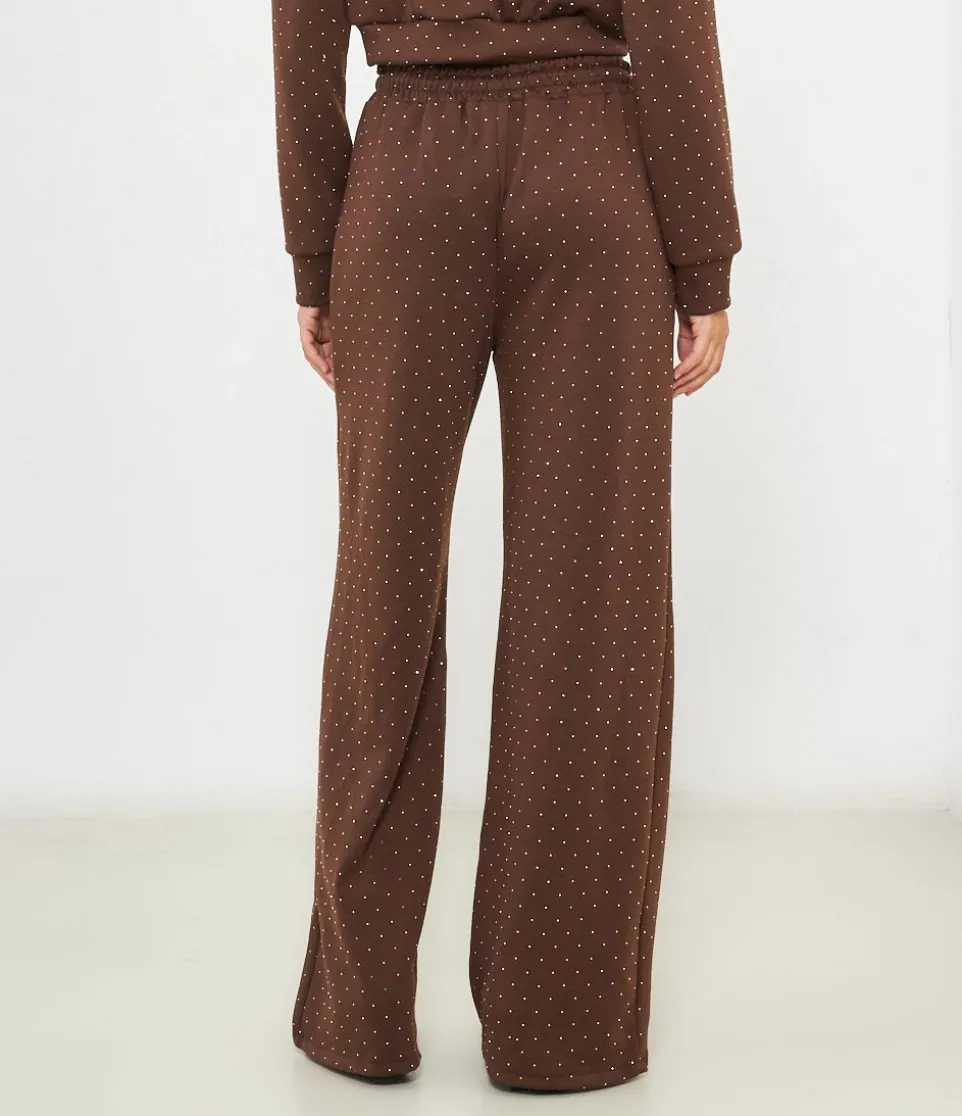 Pantaloni con strass