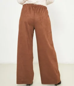Pantaloni effetto camoscio