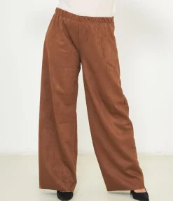 Pantaloni effetto camoscio