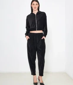 Pantaloni effetto camoscio