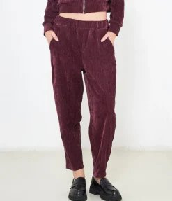 Pantaloni effetto camoscio