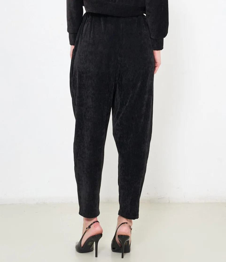 Pantaloni effetto camoscio