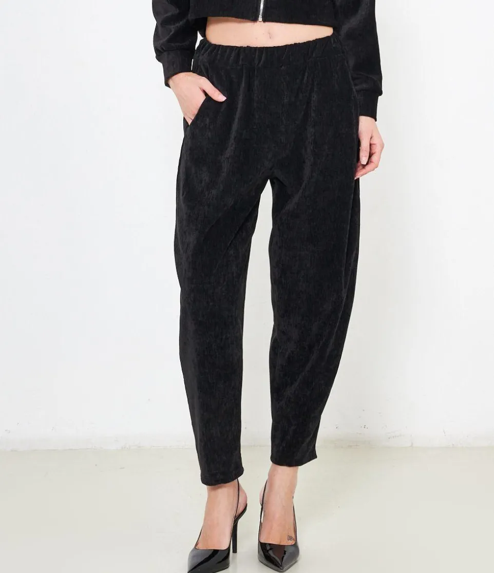 Pantaloni effetto camoscio
