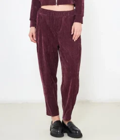 Pantaloni effetto camoscio