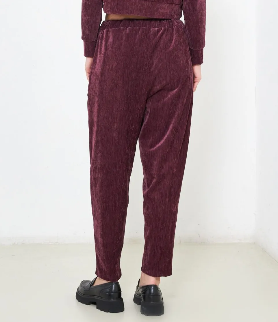 Pantaloni effetto camoscio