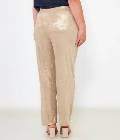 Pantaloni effetto laminato